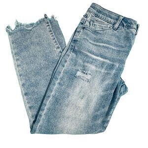 Wit & Wisdom Jeans Women's Sz 6 Ab Solution Distressed & Faded Ankle Blue